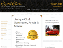 Tablet Screenshot of capitolclocks.com